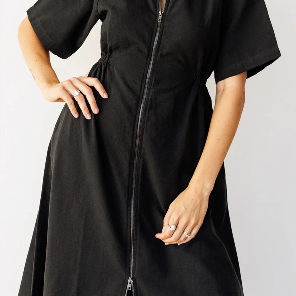 Noble Adult Long Utility Dress in Ash - Picture 2 of 5